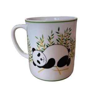 Vintage Studio Nova Panda Bear with Bamboo Trees Coffee /Tea Cup/ Mug